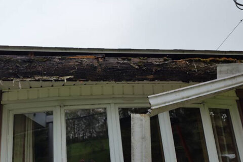 damaged house roof