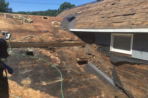 damaged house roof