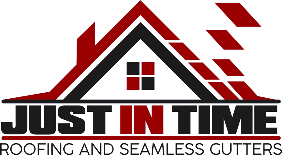 just in time roofing and seamless gutters logo