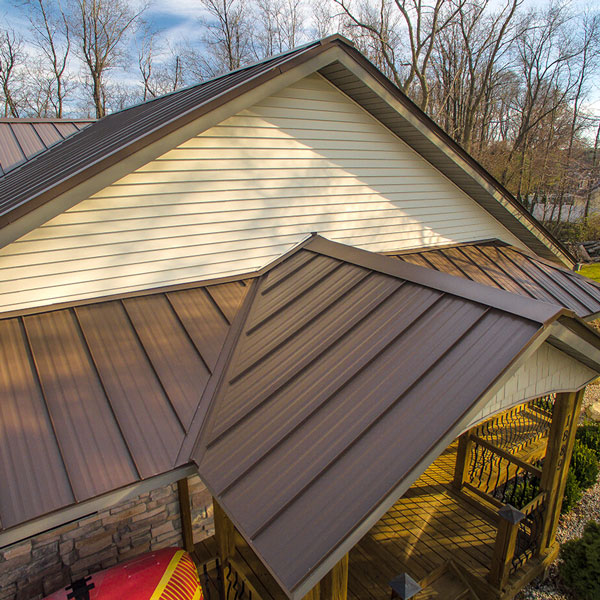 home with metal roof